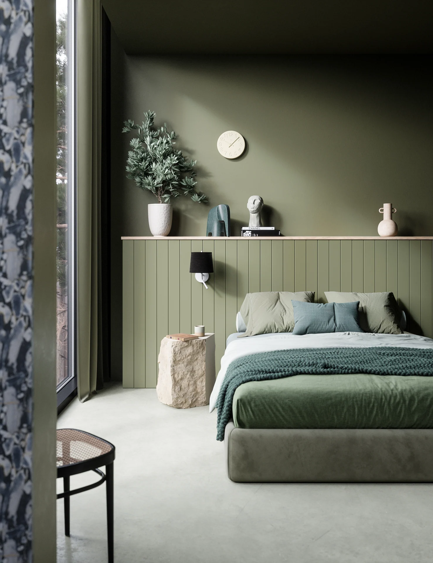 Bedroom Scene, view 2 — 3D visualization by Bend Photons